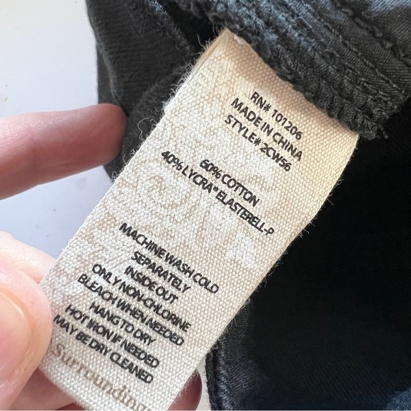 Soft Surroundings Black Bootcut Jeans Raw Hem Stretch Denim Women’s 12 2CW56 - Picture 12 of 13